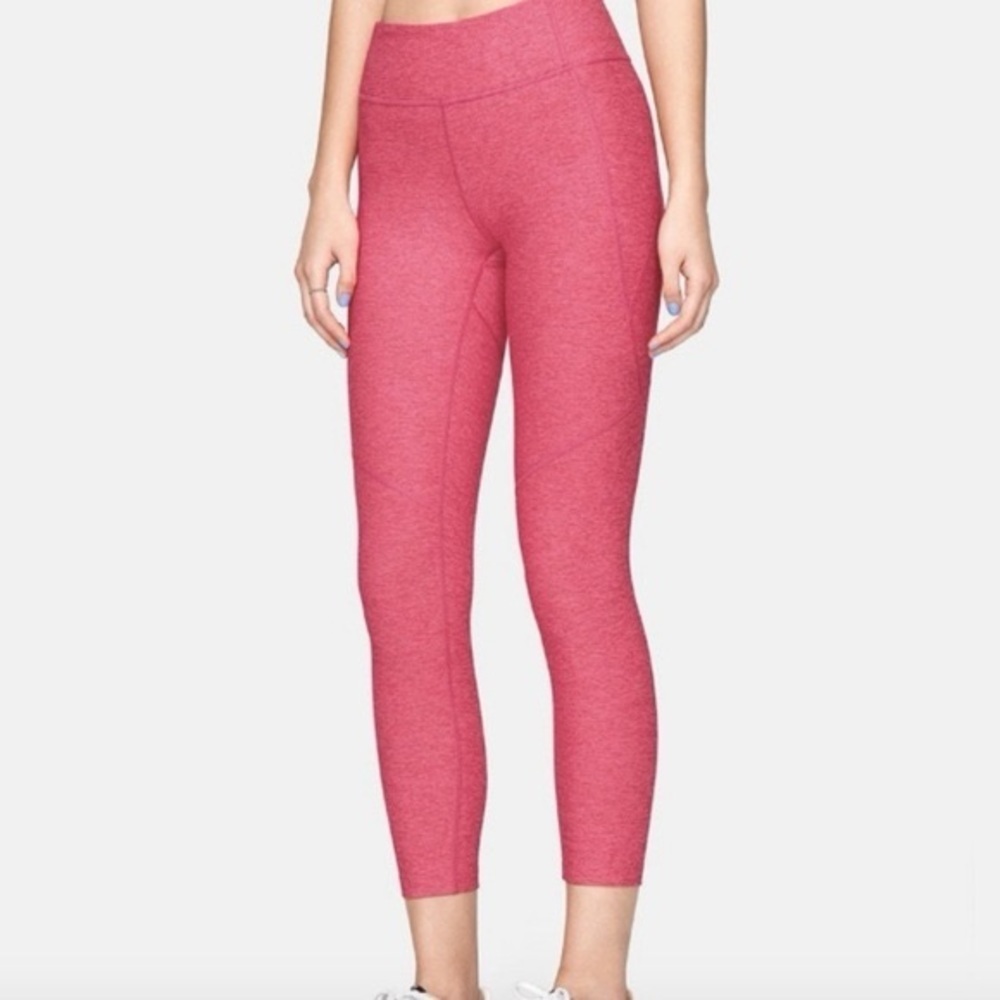 Outdoor Voices Warmup Pink Flamingo Workout 3/4 Leggings 24” Size Small